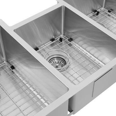 ZLINE Breckenridge 45 Inch Undermount Triple Bowl Sink in DuraSnow®Stainless Steel with Accessories (SLT-45S)