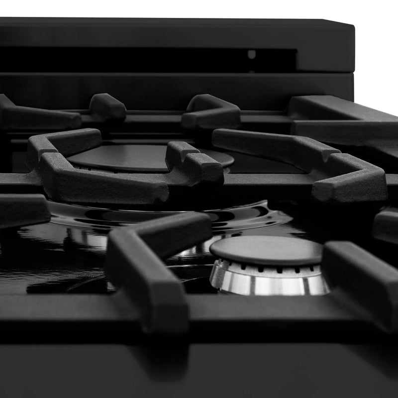 ZLINE 30" Black Stainless 4.0 cu.ft. 4 Gas Burner/Electric Oven Range (RAB-30)
