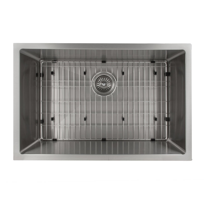 ZLINE Meribel 30 Inch Undermount Single Bowl Sink in DuraSnow® Stainless Steel (SRS-30S)