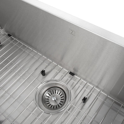 ZLINE Meribel 33 Inch Undermount Single Bowl Sink in DuraSnow® Stainless Steel (SRS-33S)