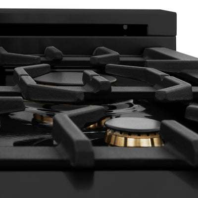 ZLINE 36" Black Stainless 4.6 cu.ft. 6 Gas Burner/Electric Oven Range (RAB-36)