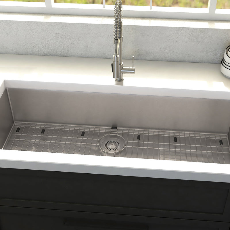 ZLINE Meribel 36 Inch Undermount Single Bowl Sink in Stainless Steel (SRS-36)