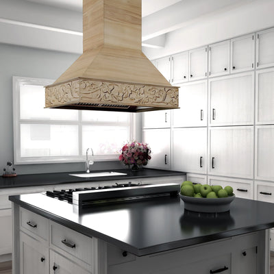 ZLINE 36" Unfinished Wooden Island Mount Range Hood (9373UF-36)