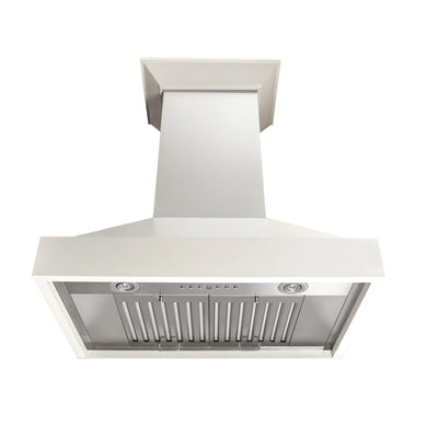 ZLINE 36" Ducted Wooden Wall Mount Range Hood in Cottage White (KBTT-36)