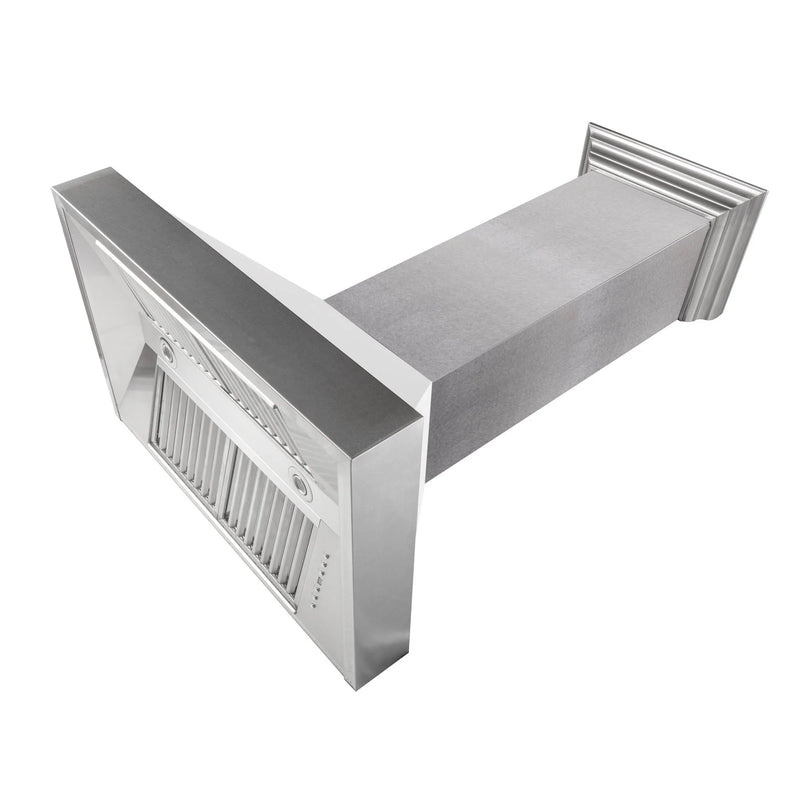 30" Ducted DuraSnow® Stainless Steel Range Hood with White Matte Shell (8654WM-30)