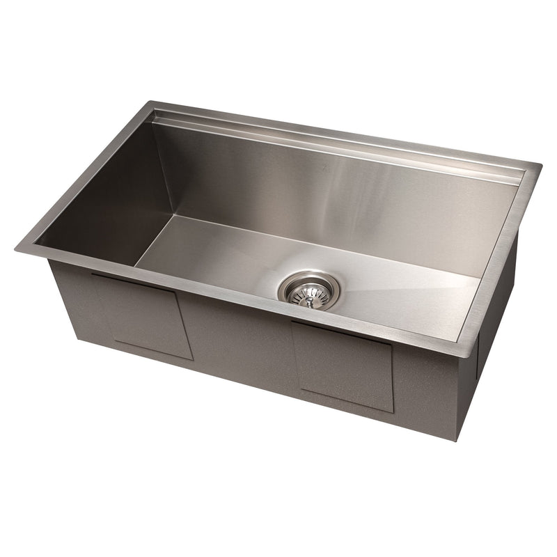 ZLINE Garmisch 30 Inch Undermount Single Bowl Sink in Stainless Steel with Accessories (SLS-30)