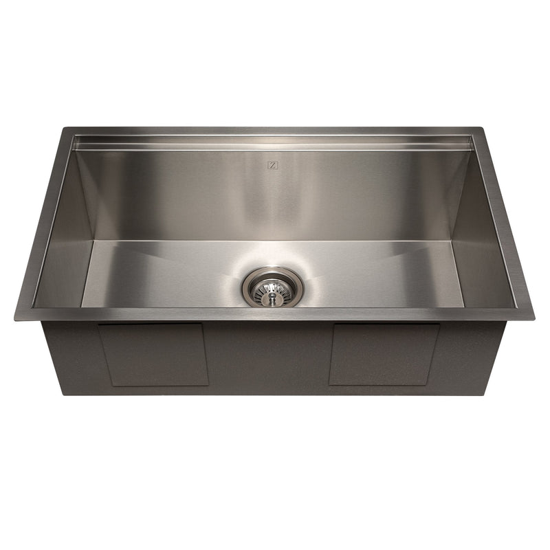 ZLINE Garmisch 30 Inch Undermount Single Bowl Sink in Stainless Steel with Accessories (SLS-30)