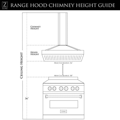 ZLINE Convertible Vent Wall Mount Range Hood in Stainless Steel & Glass (KN)