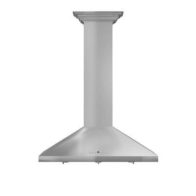 ZLINE Convertible Vent Wall Mount Range Hood in Stainless Steel with Crown Molding (KL2CRN)