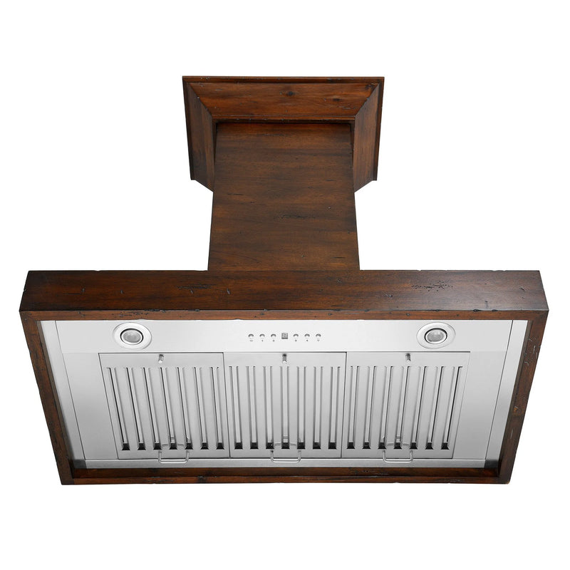 ZLINE 30" Ducted Wooden Wall Mount Range Hood in Walnut with Remote Motor (KBRR-RD)